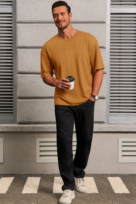 Runcati Mens Brown Casual T-Shirts