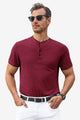 Runcati Mens Burgundy Henley Shirts