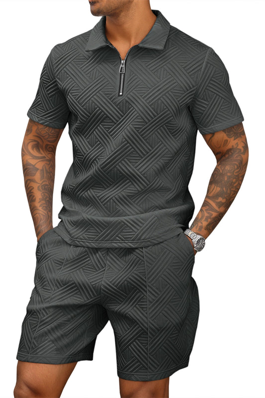 Runcati Mens Dark Grey Summer Track Suits