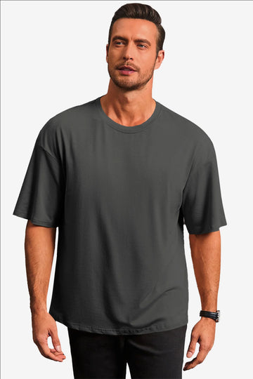 Runcati Mens Dark Grey Casual T-Shirts