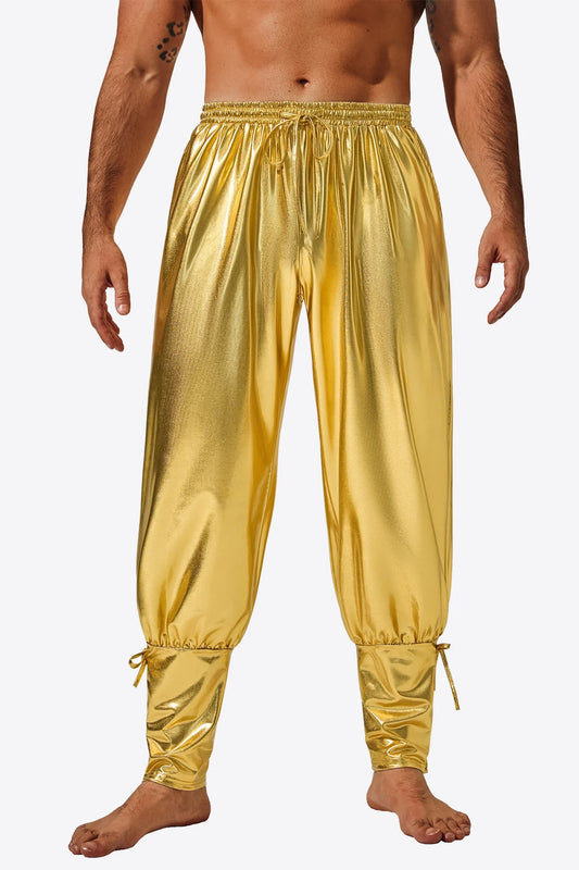 Runcati Mens Gold Medieval Ankle Pants