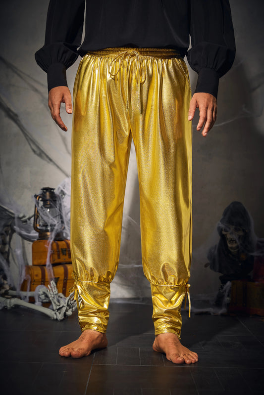 Runcati Mens Gold Medieval Ankle Pants