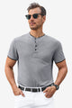 Runcati Mens Grey Henley Shirts