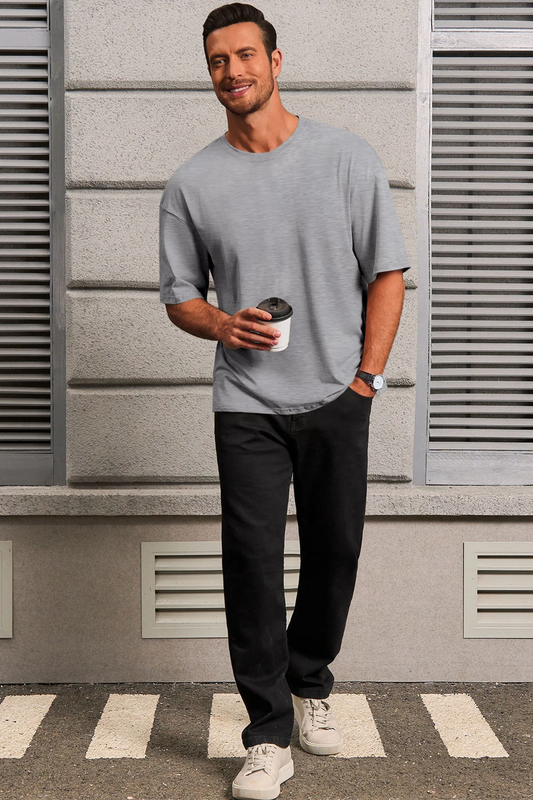 Runcati Mens Grey Casual T-Shirts