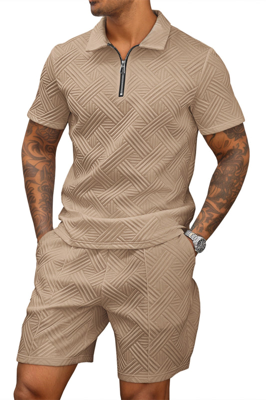 Runcati Mens Khaki Summer Track Suits