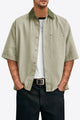 Runcati Mens Mint Color Button Down Shirt