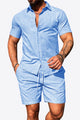 Runcati Mens Sky Blue Summer Beach Outfits