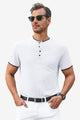 Runcati Mens White Henley Shirts