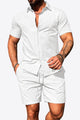 Runcati Mens White Summer Beach Outfits