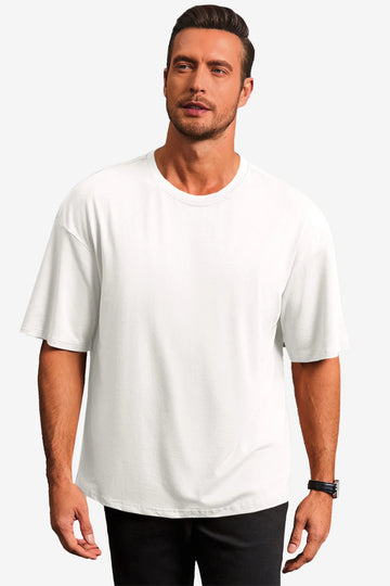 Runcati Mens White Casual T-Shirts