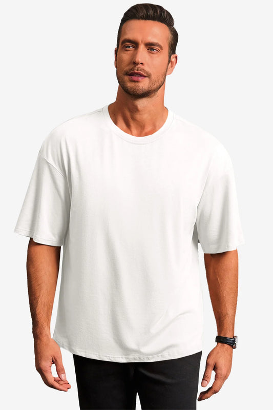 Runcati Mens White Casual T-Shirts