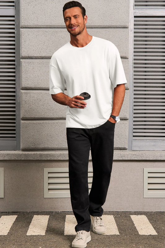 Runcati Mens White Casual T-Shirts