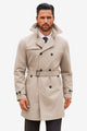 Runcati Mens Apricot Double Breasted Trench Coat