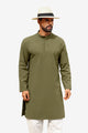 Runcati Army Green Casual Henley Shirt