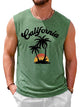 Runcati Army Green Casual Tank Tops