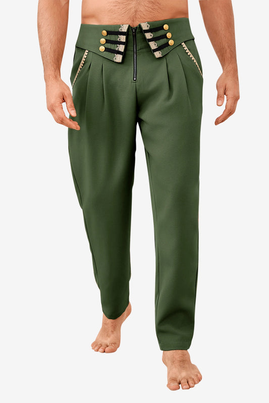 Runcati Army Green Gothic Medieval Pants