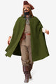 Runcati Army Green Medieval Hooded Cloak