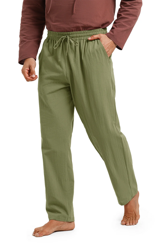 Runcati Army Green Pirate Costume Pants