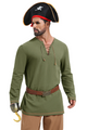 Runcati Army Green Pirate Tunic Shirt