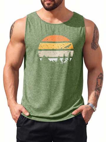 Runcati Army Green Tank Tops