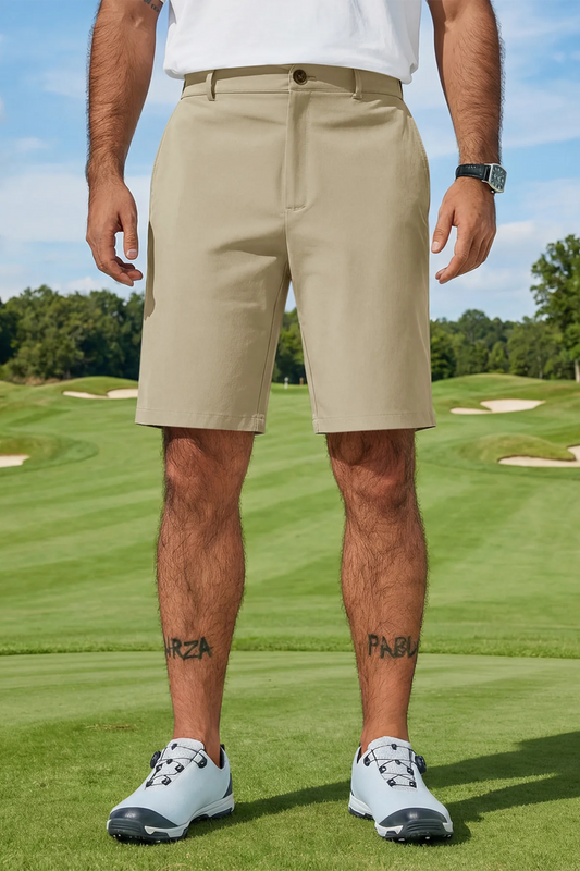 Runcati Beige Casual Golf Shorts
