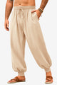 Runcati Mens Beige Casual Harem Pants