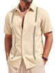 Runcati Beige Guayabera Linen Shirts
