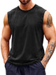Runcati Black Athletic Sleeveless T-Shirts