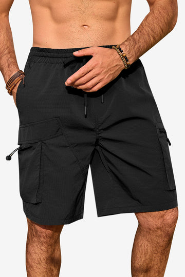 Runcati Black Cargo Shorts