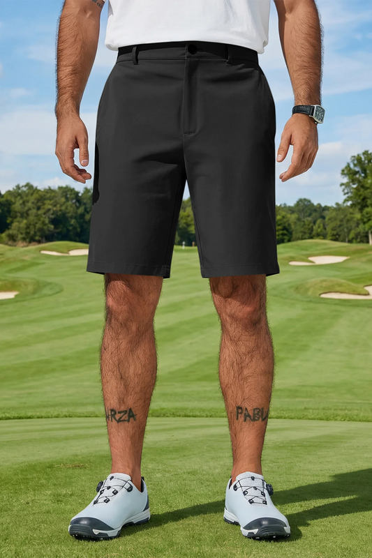 Runcati Black Casual Golf Shorts