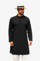 Runcati Black Casual Henley Shirt