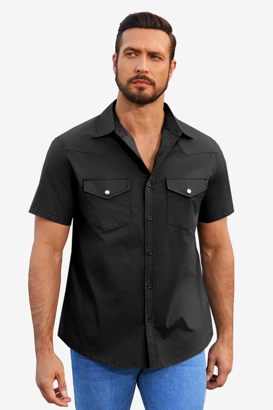 Runcati Black Casual Summer Shirt