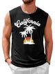 Runcati Black Casual Tank Tops