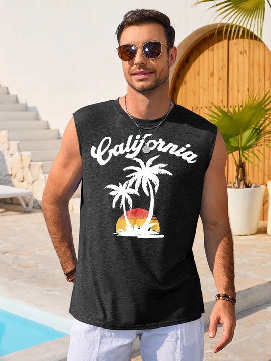 Runcati Black Casual Tank Tops