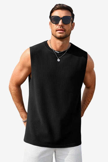 Runcati Black Gym Muscle Tank Tops