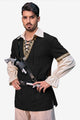 Runcati Black Lace Up Pirate Shirt