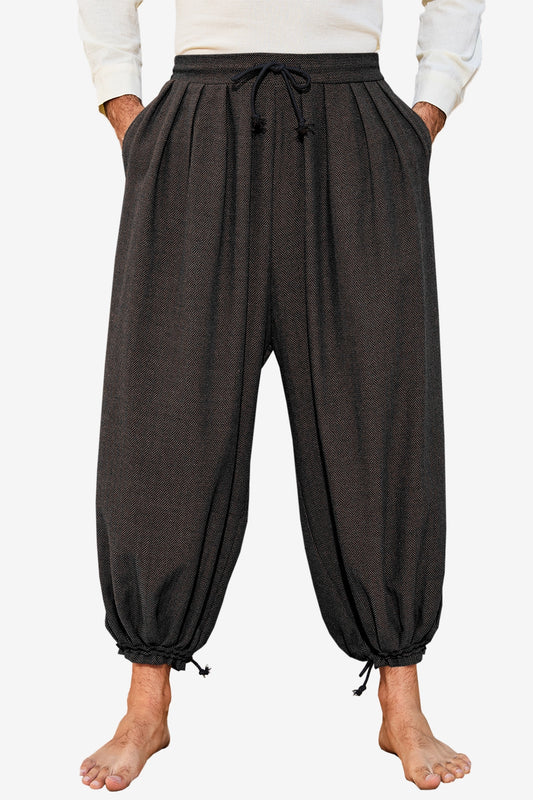 Runcati Black Medieval Harem Pants