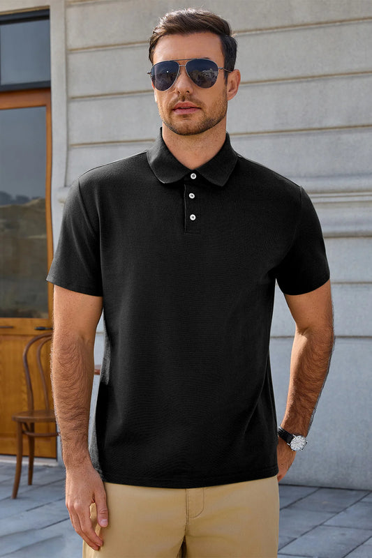Runcati Black Mens Polo Shirts