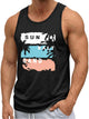 Runcati Black Sleeveless Tank Tops