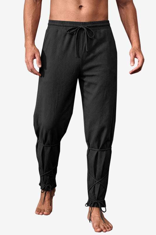 Runcati Black Viking Costume Pants