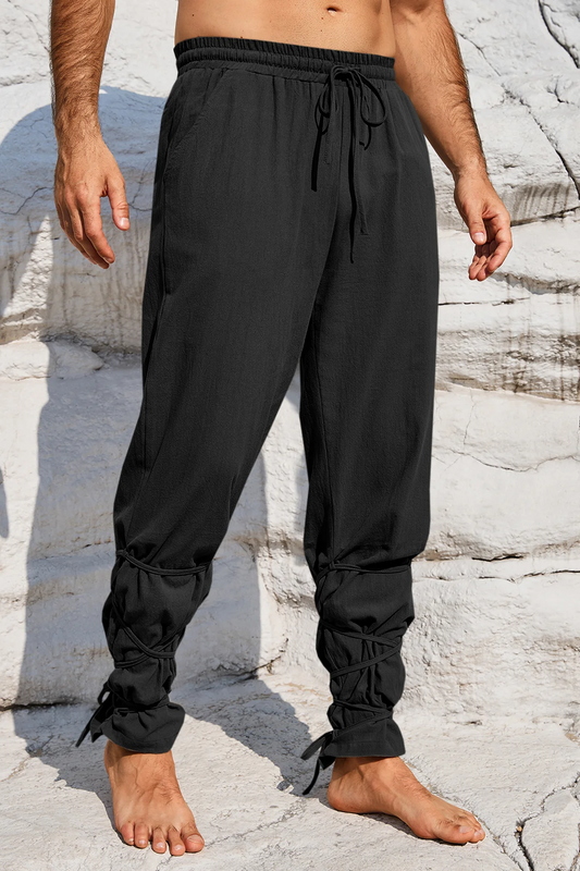 Runcati Black Viking Costume Pants