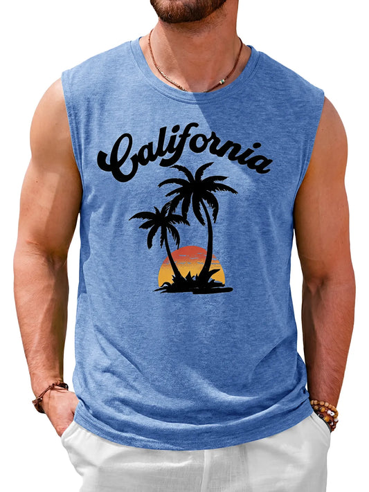 Runcati Blue Casual Tank Tops