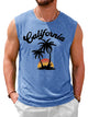 Runcati Blue Casual Tank Tops