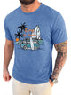 Runcati Blue Crew Neck Casual Shirt