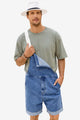 Runcati Blue Denim Bib Overall Shorts