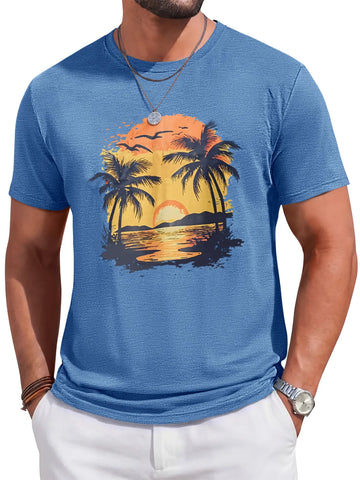 Runcati Blue Short Sleeve T-Shirts
