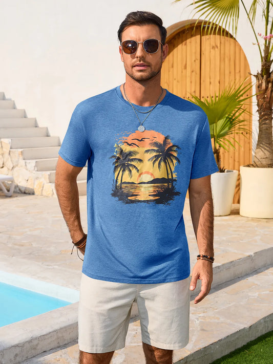 Runcati Blue Short Sleeve T-Shirts