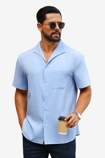 Runcati Blue Summer Linen Shirt