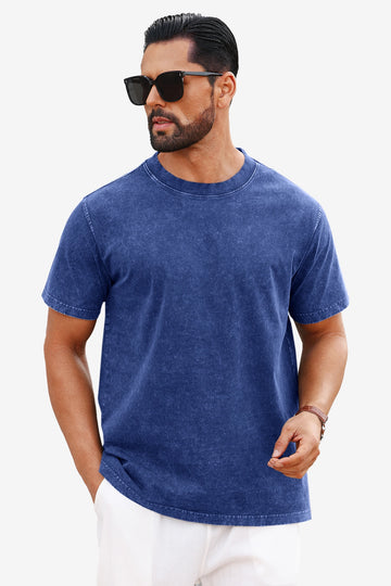 Runcati Blue Vintage Crew T-Shirts