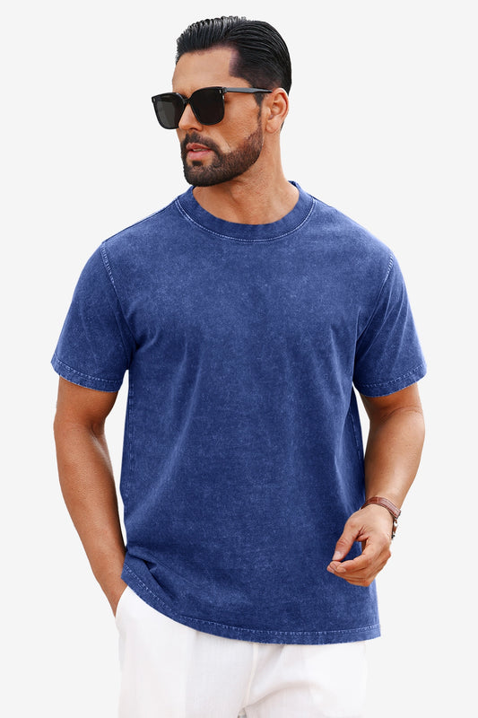 Runcati Blue Vintage Crew T-Shirts